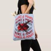 Silence Is Power Bold Typography Art Tote Bag (Dichtbij)