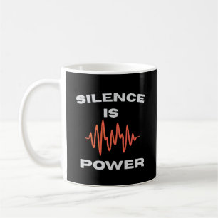 Silence Is Power Inspirerende Minimale Geluidsgolf Koffiemok