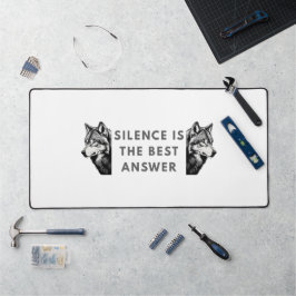 Silence Is The Best Answer – Minimalist Quote Mous Bureaumat