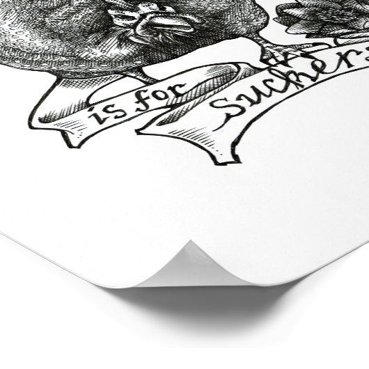 SILENCE IS VOOR SUCKERS: Tattoo VAN Guinee Poster (Hoek)