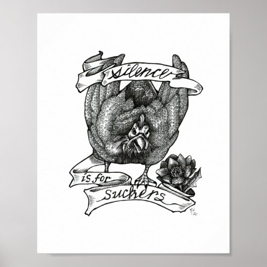 SILENCE IS VOOR SUCKERS: Tattoo VAN Guinee Poster (Voorkant)