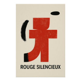 Silence Red - Geometrische weergave Perfect Poster