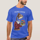 Silence Seeker Lamp Scholar Bookworm boy T-shirt (Voorkant)
