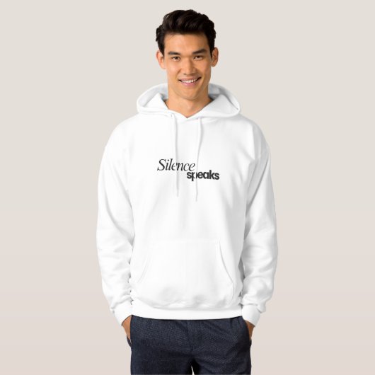 Silence Speaks  b Hoodie (Voorkant volledig)
