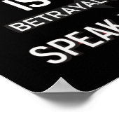 Silence Verraad Spreek Rechtvaardigheid Sticker Poster (Hoek)