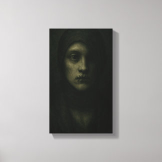 Silenced Soul - Donker symbolisch portret Canvas Afdruk