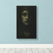 Silenced Soul - Donker symbolisch portret Canvas Afdruk (Insitu (Houten vloer))