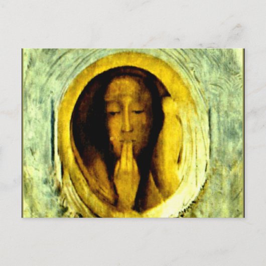 Silencio door Odilon Redon Briefkaart (Voorkant)
