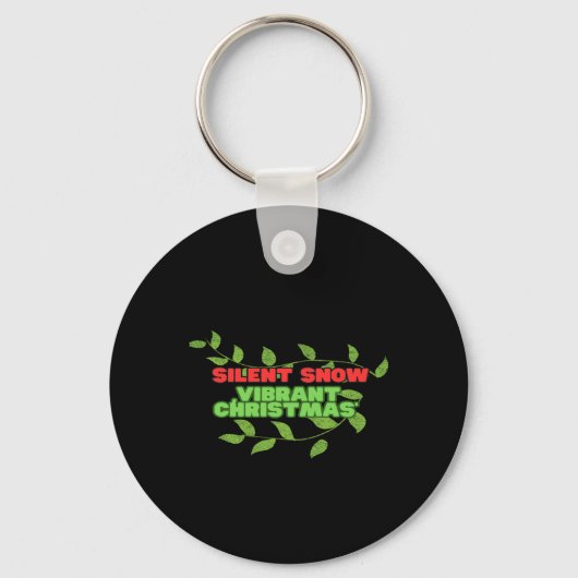 Silent And Vibrant Christmas T Shirt Sleutelhanger (Voorkant)