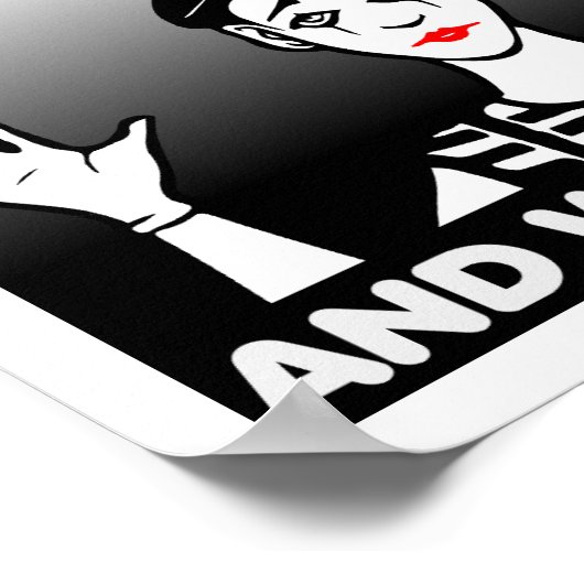 Silent Auction Mime Funny Poster (Hoek)