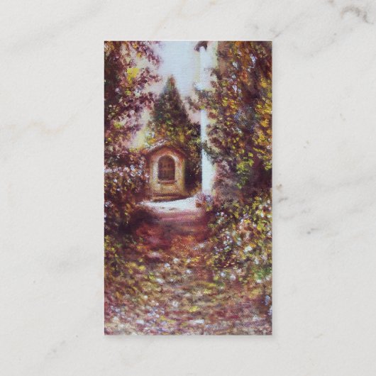 SILENT AUTUMN IN FLORENCE Toscane Landscape Green Visitekaartje (Achterkant)