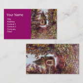 SILENT AUTUMN IN FLORENCE Toscane Landscape Paars Visitekaartje (Voorkant / Achterkant)