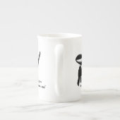 Silent Black ninja moordenaar, gewapend en gevaarl Porselein Kop (Achterkant)