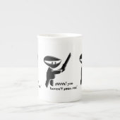 Silent Black ninja moordenaar, gewapend en gevaarl Porselein Kop (Voorkant)