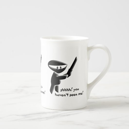 Silent Black ninja moordenaar, gewapend en gevaarl Porselein Kop (Rechts)