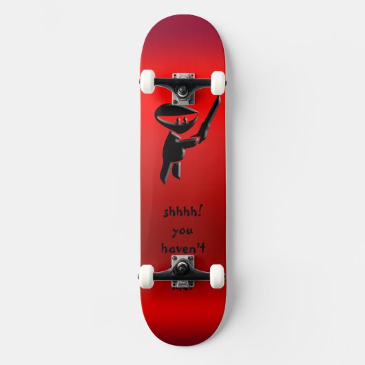 Silent Black ninja moordenaar, gewapend en gevaarl Skateboard (Voorkant)