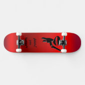 Silent Black ninja moordenaar, gewapend en gevaarl Skateboard (Horizontaal)