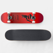 Silent Black ninja moordenaar, gewapend en gevaarl Skateboard (Horizontaal)