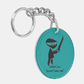 Silent Black ninja moordenaar, gewapend en gevaarl Sleutelhanger (Voorkant Links)