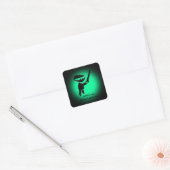 Silent Black ninja moordenaar, gewapend en gevaarl Vierkante Sticker (Envelop)