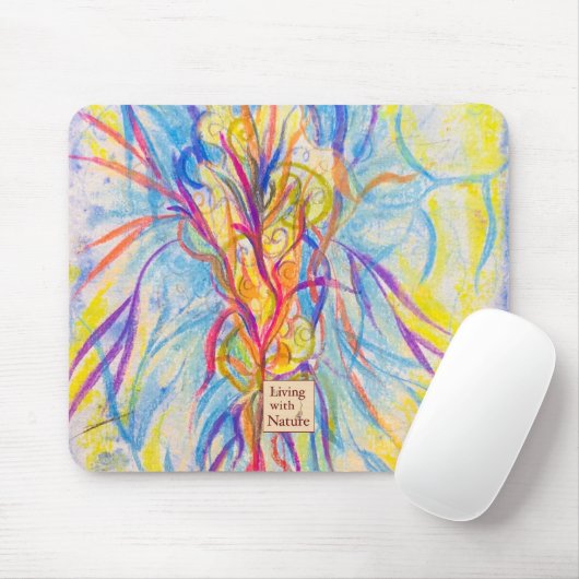 Silent Bloom – Aangepaste Logo of Naam Flower Art Muismat (Met muis)