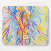 Silent Bloom – Aangepaste Logo of Naam Flower Art Muismat (Voorkant)