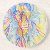 Silent Bloom - Aangepaste Logo of naam Sandstone C Zandsteen Onderzetter (Voorkant)