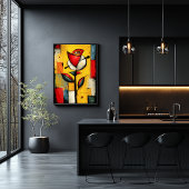 Silent Bloom — Contemporary Abstract Expressionism Poster