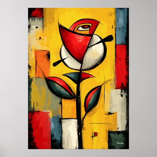 Silent Bloom — Contemporary Abstract Expressionism Poster (Voorkant)