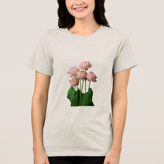 Silent Bloom Lotus in Stillness Grace Rising Seren Tri-Blend Shirt (Voorkant)