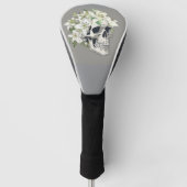 Silent Bloom: Schedel en witte lelies Golfheadcover (Voorkant)