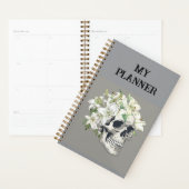 Silent Bloom: Schedel en witte lelies Planner (Display)