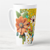 Silent Bloom Sculpted Petals Floral Reverie Ember  Latte Mok (Linkerhoek)