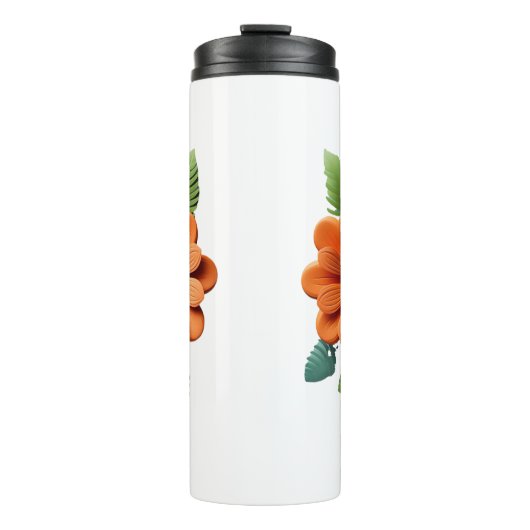 Silent Bloom Sculpted Petals Floral Reverie Ember  Thermosbeker (Voorkant)