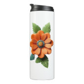 Silent Bloom Sculpted Petals Floral Reverie Ember  Thermosbeker (Geroteerd rechts)