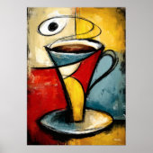 Silent Brew — Contemporary Abstract Expressionism Poster (Voorkant)