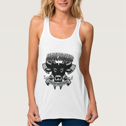 Silent Buffalo Motorclub, eenvoudig en cool Tanktop (Voorkant)