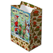 Silent But Deadly Night A Farting Christmas Family Medium Cadeauzakje (Voorkant Gekanteld)