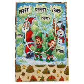 Silent But Deadly Night A Farting Christmas Family Medium Cadeauzakje (Voorkant)