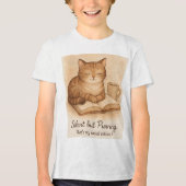 Silent but Purring Cat Tee Tri-Blend Shirt (Voorkant)