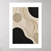 Silent Current | Minimal Abstract Plaster Art Prin Poster (Voorkant)