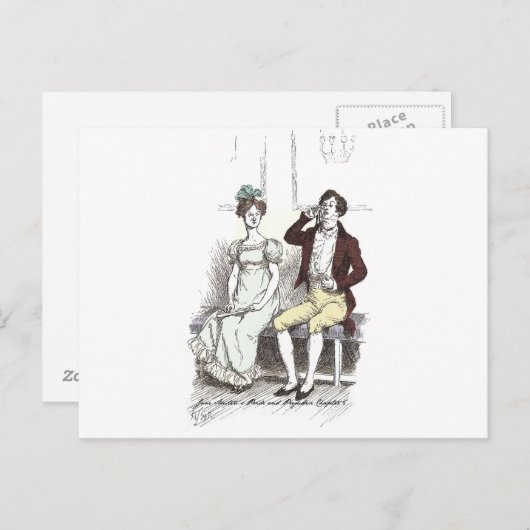 Silent Darcy, Jane Austen Pride en Prejudice Briefkaart (Voorkant / Achterkant)