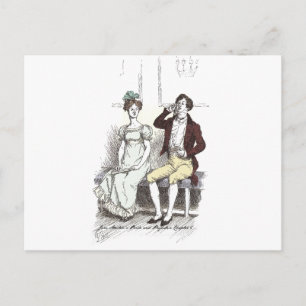 Silent Darcy, Jane Austen Pride en Prejudice Briefkaart