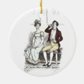 Silent Darcy - Jane Austen Pride en Prejudice Keramisch Ornament (Achterkant)