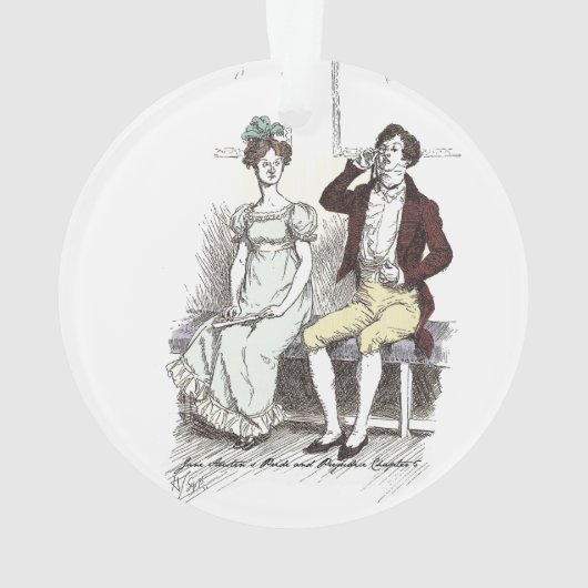 Silent Darcy - Jane Austen Pride en Prejudice Ornament (achterkant)