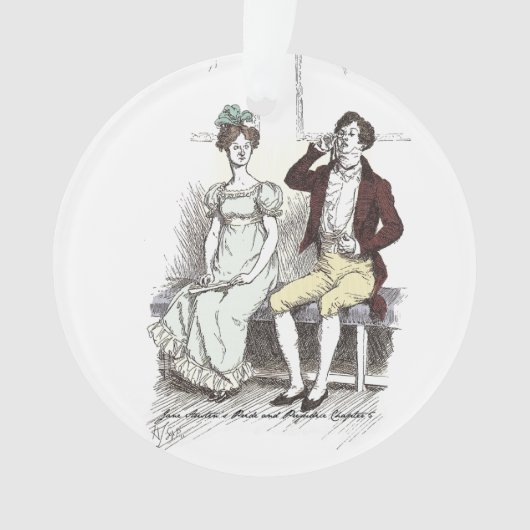 Silent Darcy - Jane Austen Pride en Prejudice Ornament (voorkant)