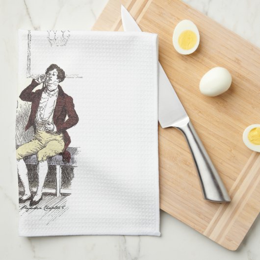 Silent Darcy - Jane Austen Pride en Prejudice Theedoek (Quarter Fold)