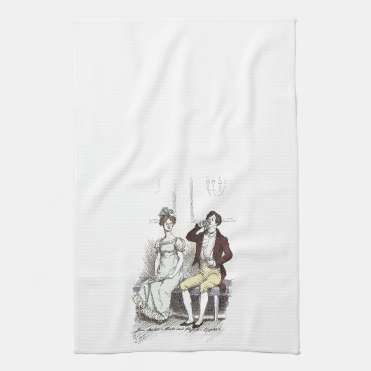 Silent Darcy - Jane Austen Pride en Prejudice Theedoek (Verticaal)