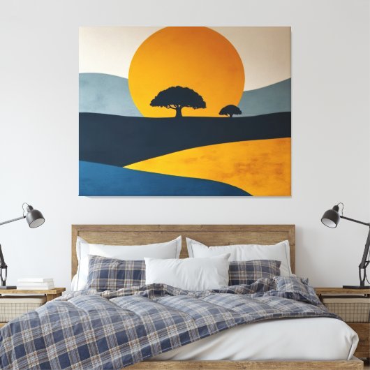 Silent Dawn Canvas Afdruk (Insitu (Slaapkamer))