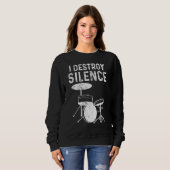 Silent Destroy Drum Kit Loud Drummers Trui (Voorkant volledig)